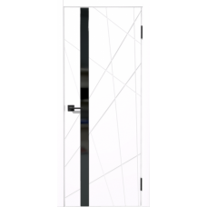 Дверь межкомнатная Дубрава Сибирь Бухта ST КОРАЛЛ белая, стекло черное Дверь межкомнатная Дубрава Сибирь Бухта ST КОРАЛЛ белая, стекло черное